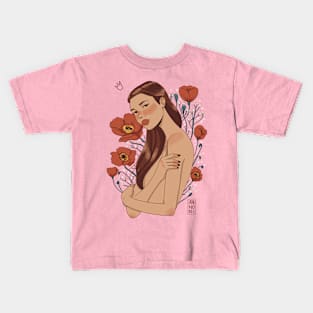 Poppies girl Kids T-Shirt